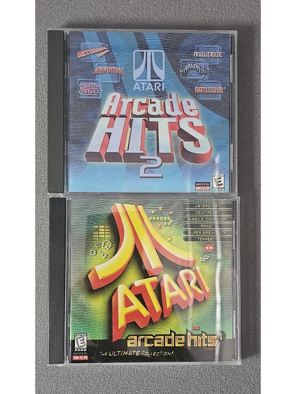 Atari Arcade Hits 1 & 2 PC CD-ROM Games + Doom II Master Levels for Doom II